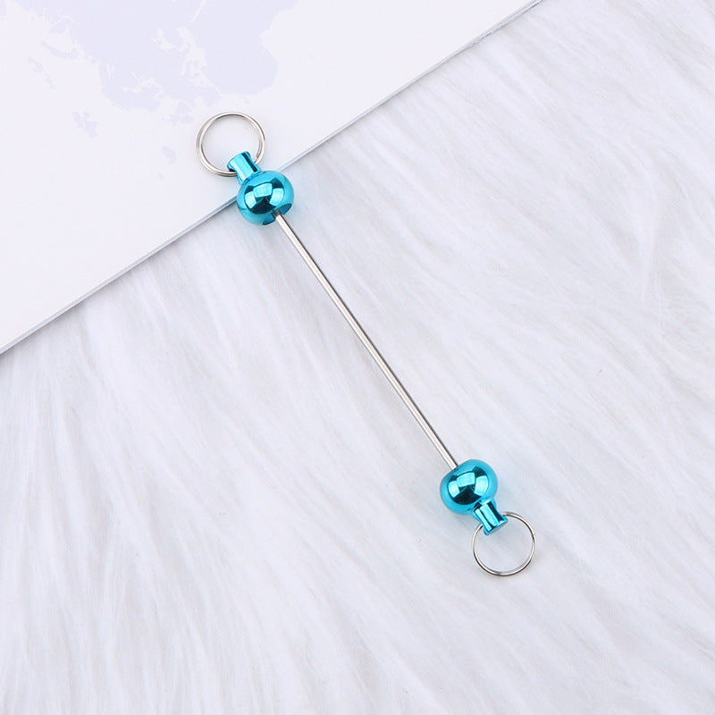 New love gourd flower star shape DIY beaded pole, metal keychain accessories pendant beaded pole