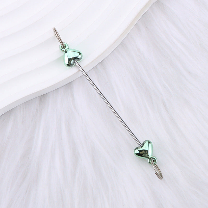 New love gourd flower star shape DIY beaded pole, metal keychain accessories pendant beaded pole