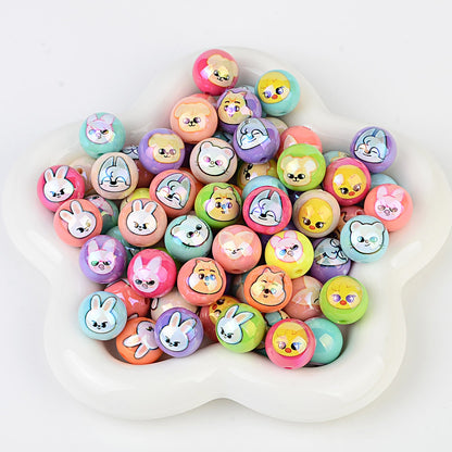 100Pcs Plated Color Printing SKZOO Korean Men's Group Combination Beaded DIY Pen Mobile Phone Chain Keychain Accessories