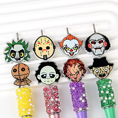 100Pcs Halloween dark horror character avatar acrylic sheet DIY handmade beaded accessories printed patch jewelry