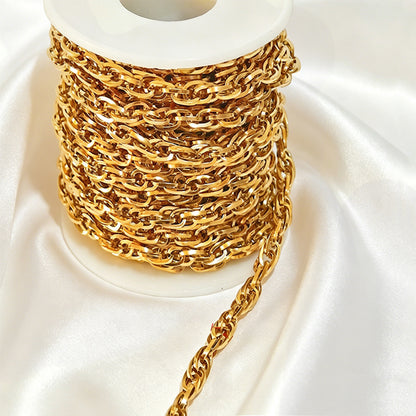Stainless steel chain 18k real gold titanium steel necklace plain chain tail chain extension chain bracelet handmade jewelry accessories wholesale