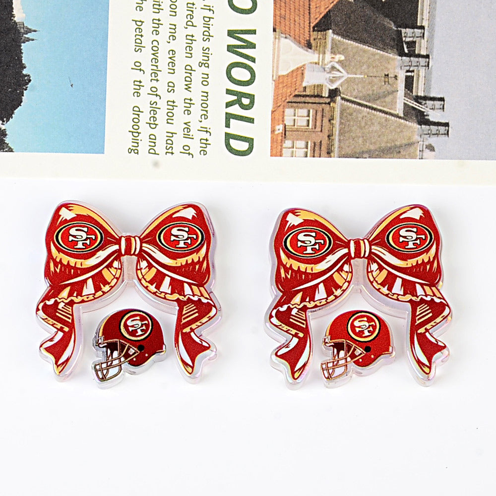 NFL NFL team bow pendant DIY bag pendant hairpin ballpoint pen decorative accessories beads