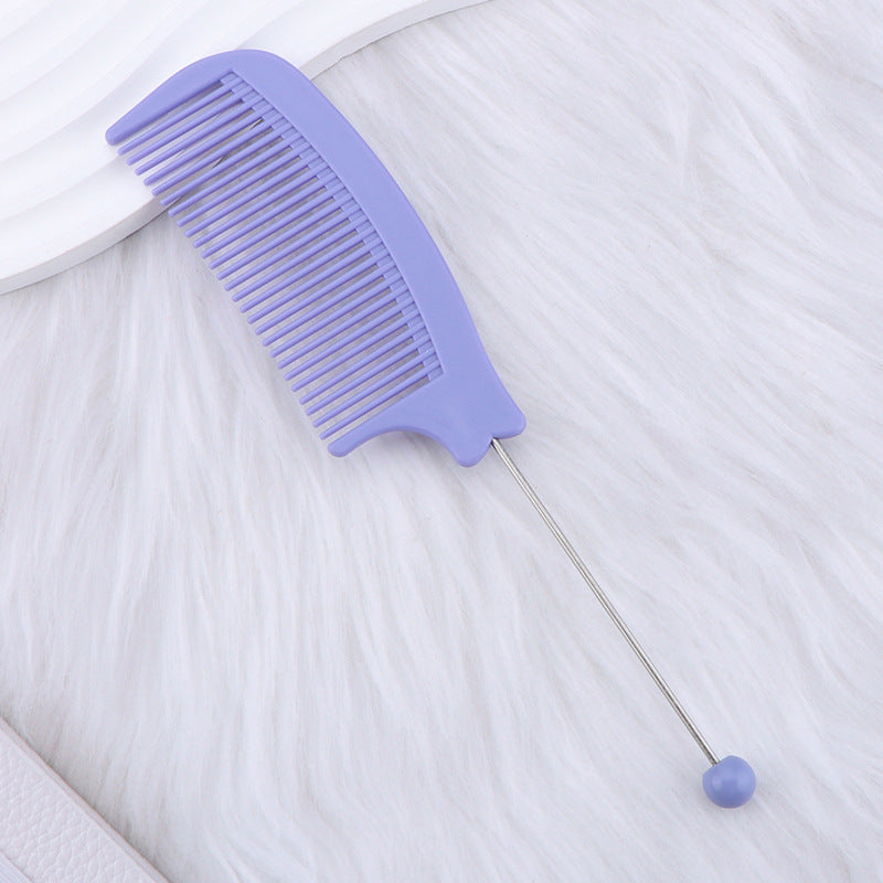 Beaded hair comb, pointed tail comb, home barber shop, curved comb, dense teeth, smooth hair, curling comb, hair tools wholesale