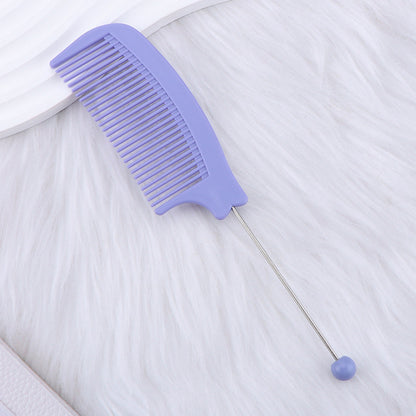 Beaded hair comb, pointed tail comb, home barber shop, curved comb, dense teeth, smooth hair, curling comb, hair tools wholesale