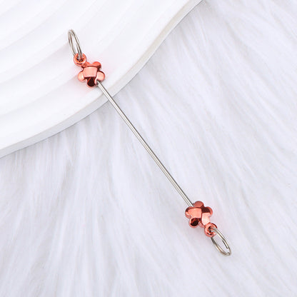 New love gourd flower star shape DIY beaded pole, metal keychain accessories pendant beaded pole