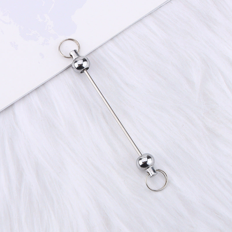 New love gourd flower star shape DIY beaded pole, metal keychain accessories pendant beaded pole