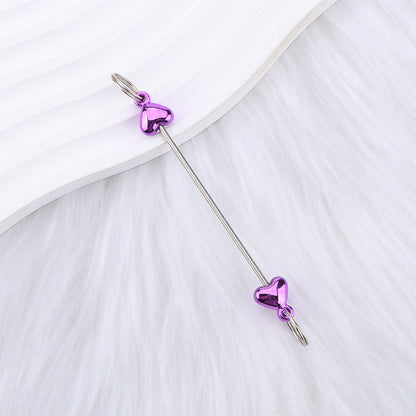 New love gourd flower star shape DIY beaded pole, metal keychain accessories pendant beaded pole