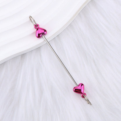 New love gourd flower star shape DIY beaded pole, metal keychain accessories pendant beaded pole