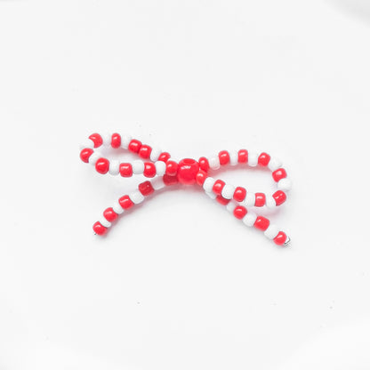 Versatile bow cute pen beaded DIY accessories mobile phone hanging beaded chain millet beads finished bow accessories