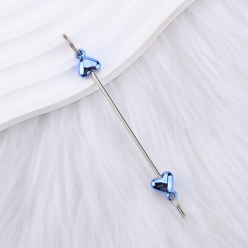 New love gourd flower star shape DIY beaded pole, metal keychain accessories pendant beaded pole
