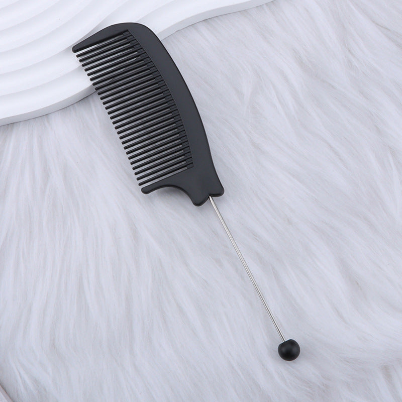 Beaded hair comb, pointed tail comb, home barber shop, curved comb, dense teeth, smooth hair, curling comb, hair tools wholesale