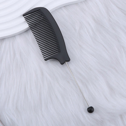 Beaded hair comb, pointed tail comb, home barber shop, curved comb, dense teeth, smooth hair, curling comb, hair tools wholesale