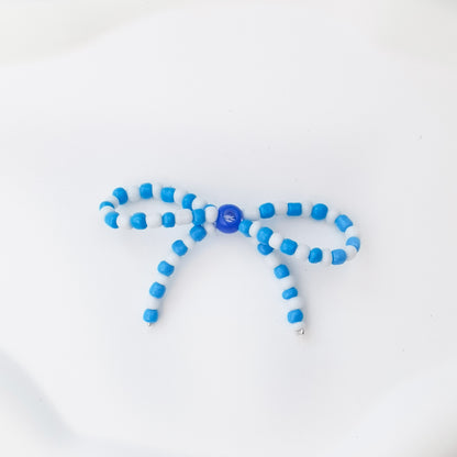 Versatile bow cute pen beaded DIY accessories mobile phone hanging beaded chain millet beads finished bow accessories