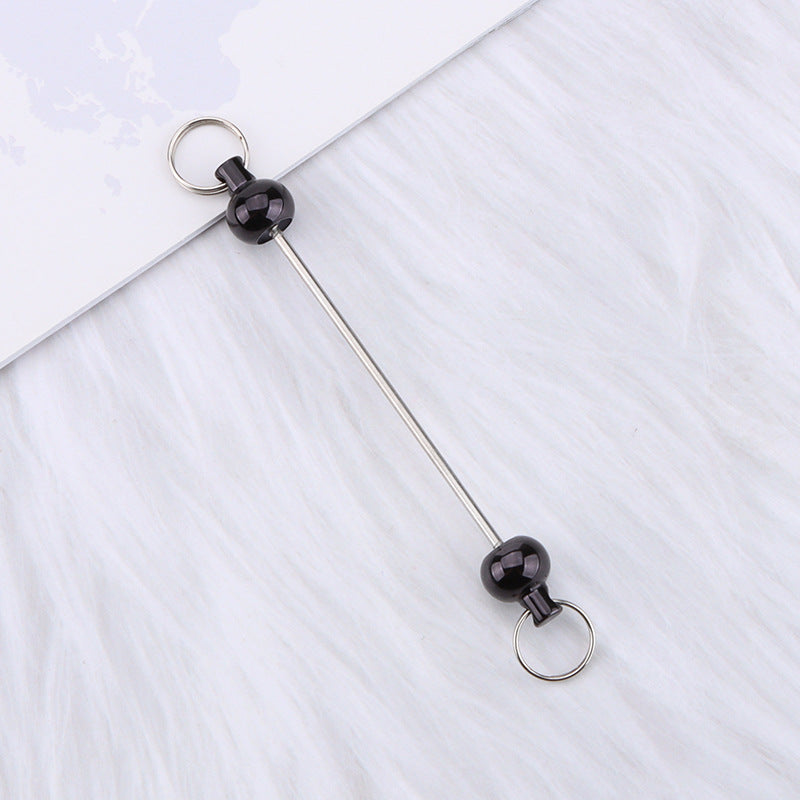 New love gourd flower star shape DIY beaded pole, metal keychain accessories pendant beaded pole