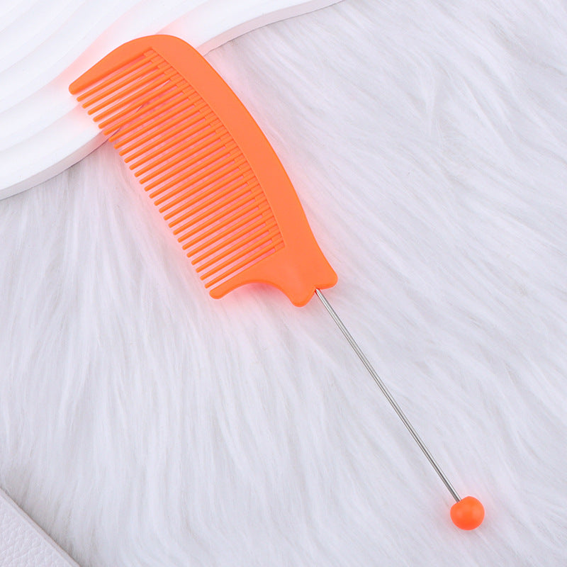 Beaded hair comb, pointed tail comb, home barber shop, curved comb, dense teeth, smooth hair, curling comb, hair tools wholesale