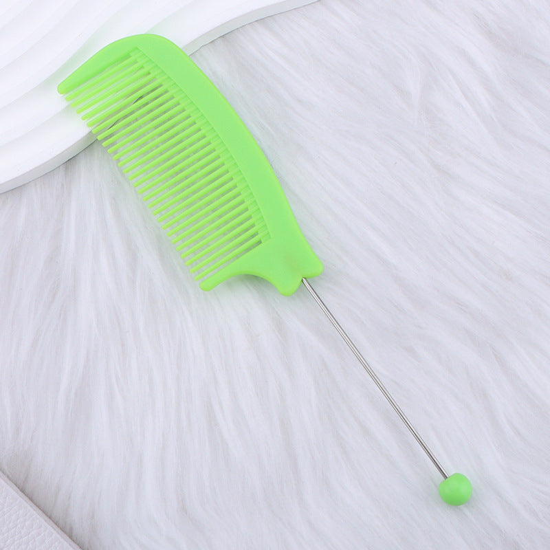 Beaded hair comb, pointed tail comb, home barber shop, curved comb, dense teeth, smooth hair, curling comb, hair tools wholesale