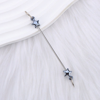New love gourd flower star shape DIY beaded pole, metal keychain accessories pendant beaded pole