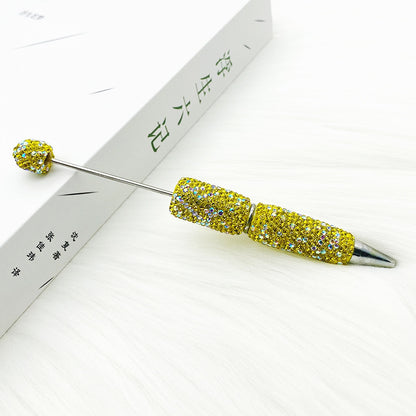 1pcs DIY heavy industry full diamond bead pen, creative handmade diamond-encrusted personalized luxury gift pen ballpoint pen spot wholesale