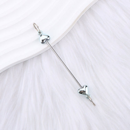 New love gourd flower star shape DIY beaded pole, metal keychain accessories pendant beaded pole