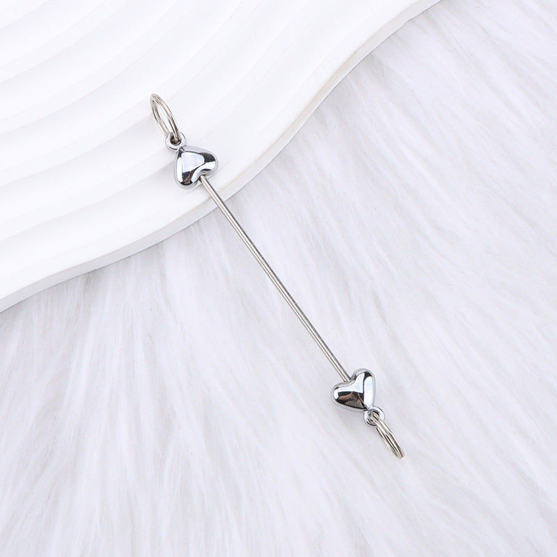 New love gourd flower star shape DIY beaded pole, metal keychain accessories pendant beaded pole