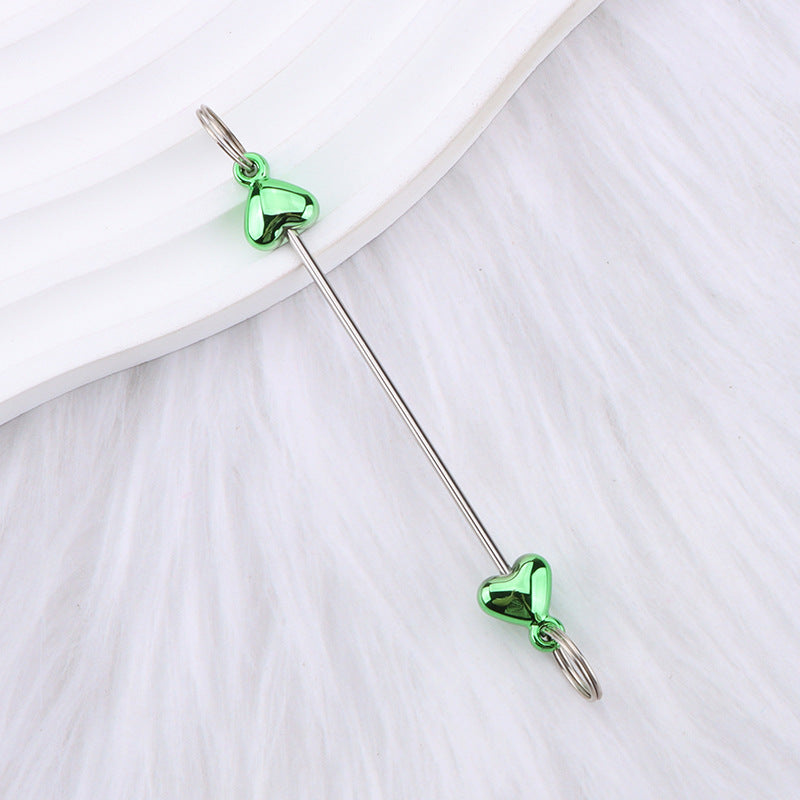 New love gourd flower star shape DIY beaded pole, metal keychain accessories pendant beaded pole