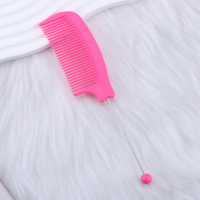 Beaded hair comb, pointed tail comb, home barber shop, curved comb, dense teeth, smooth hair, curling comb, hair tools wholesale