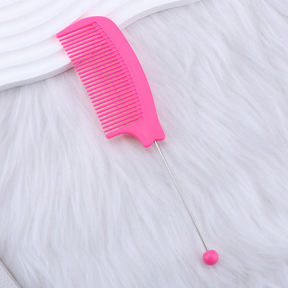 Beaded hair comb, pointed tail comb, home barber shop, curved comb, dense teeth, smooth hair, curling comb, hair tools wholesale