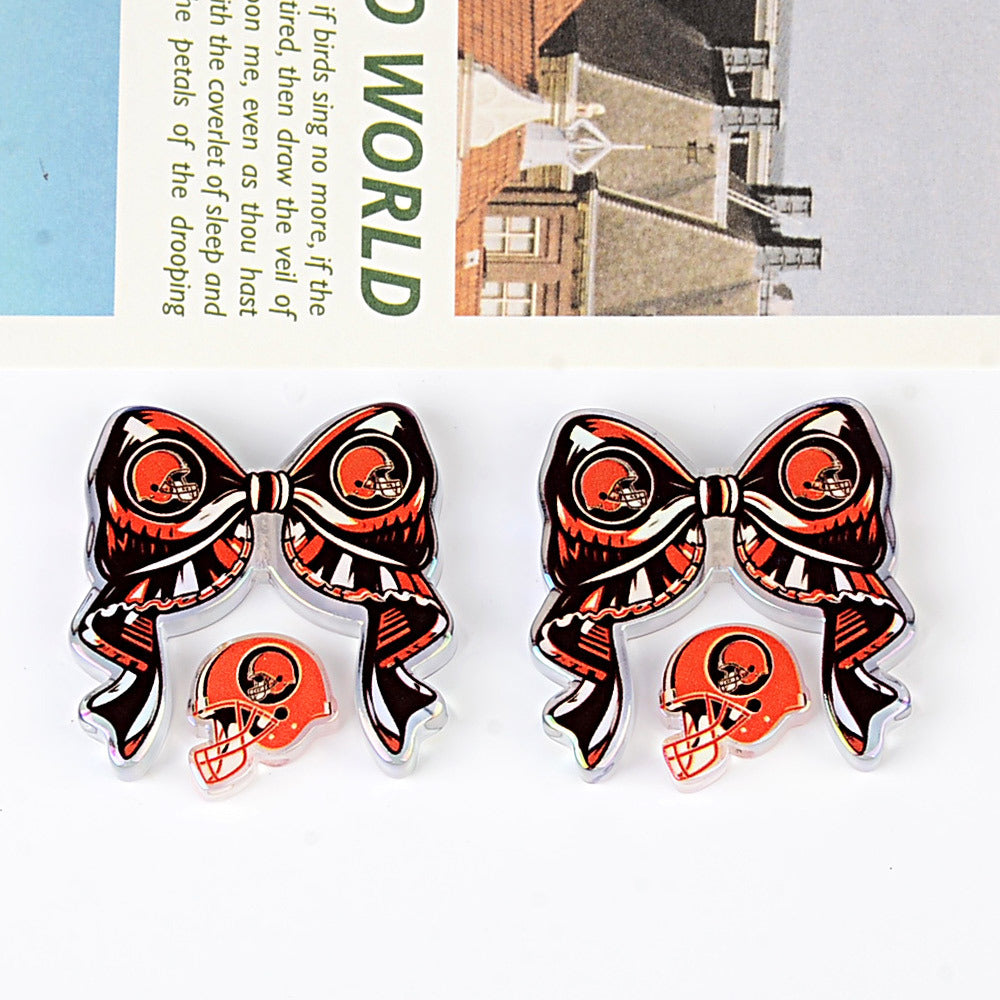 NFL NFL team bow pendant DIY bag pendant hairpin ballpoint pen decorative accessories beads