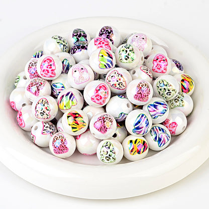 100Pcs acrylic printing human penis penis tool through hole round bead DIY bead pen jewelry accessories spot