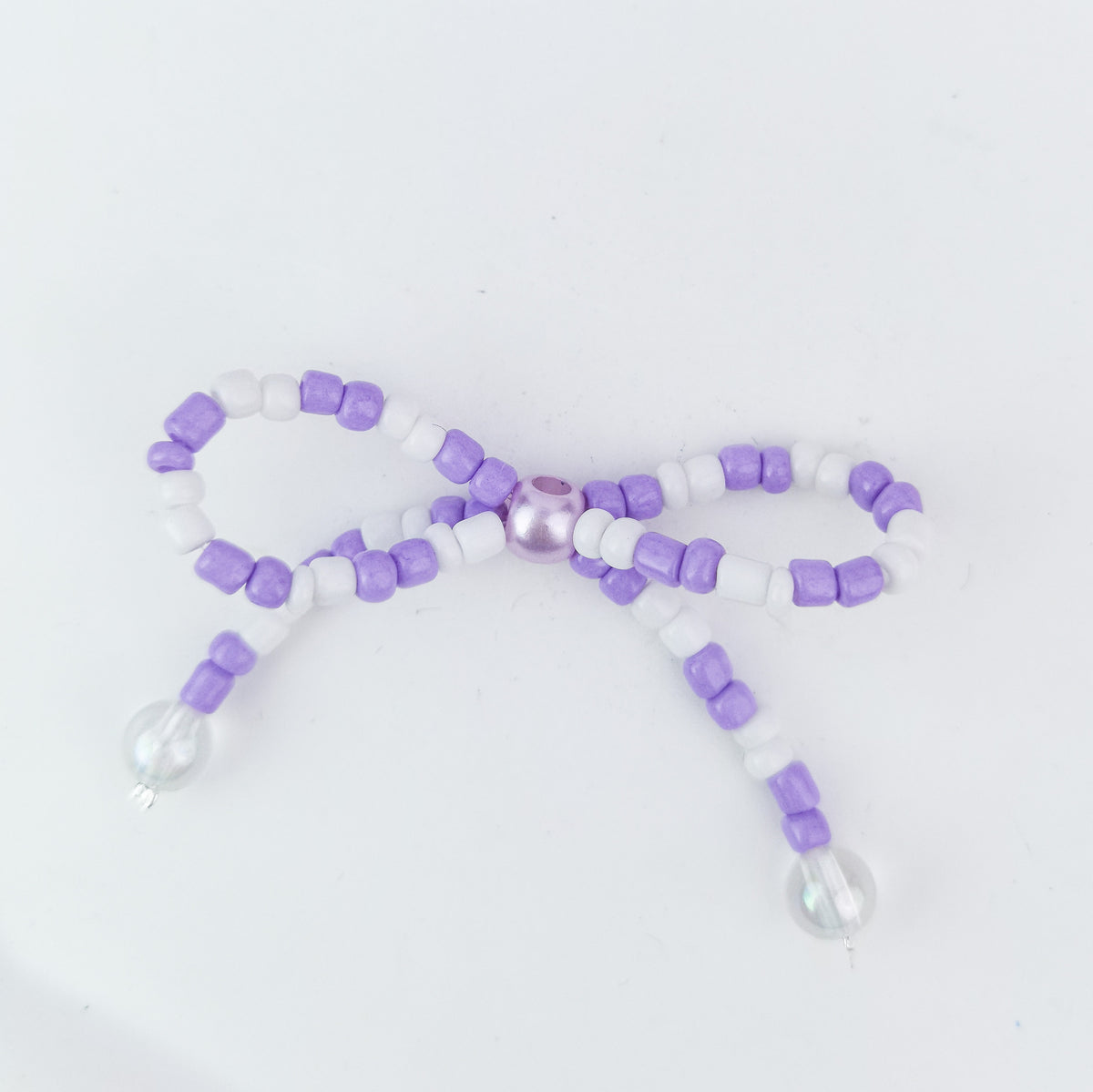 Versatile bow cute pen beaded DIY accessories mobile phone hanging beaded chain millet beads finished bow accessories