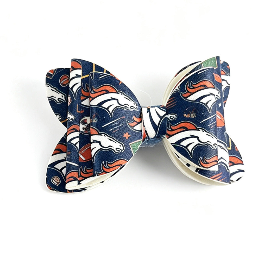 Cross-border fashion football team bow creative fashion PU beaded new DIY acrylic sugar loose beads