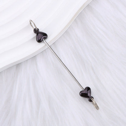 New love gourd flower star shape DIY beaded pole, metal keychain accessories pendant beaded pole