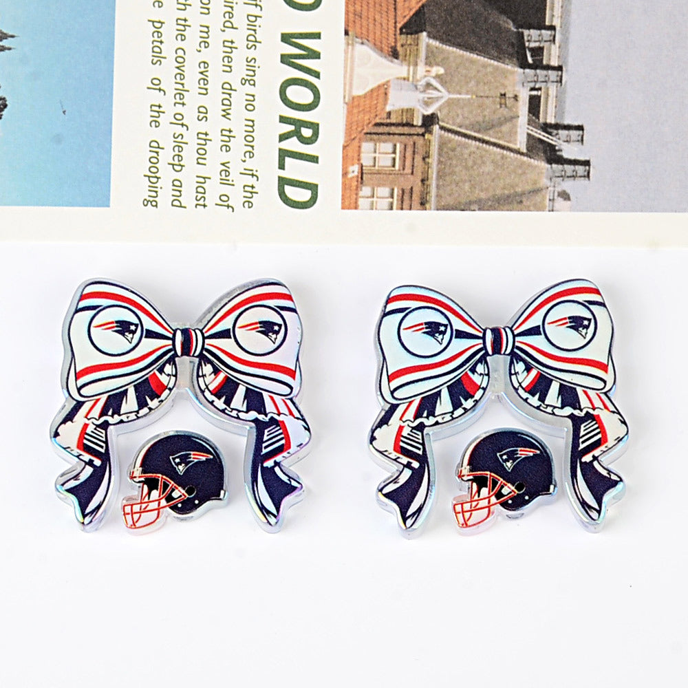 NFL NFL team bow pendant DIY bag pendant hairpin ballpoint pen decorative accessories beads