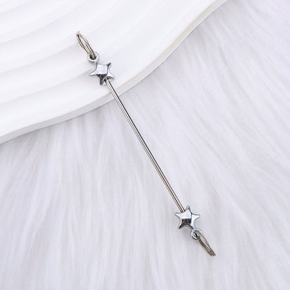 New love gourd flower star shape DIY beaded pole, metal keychain accessories pendant beaded pole