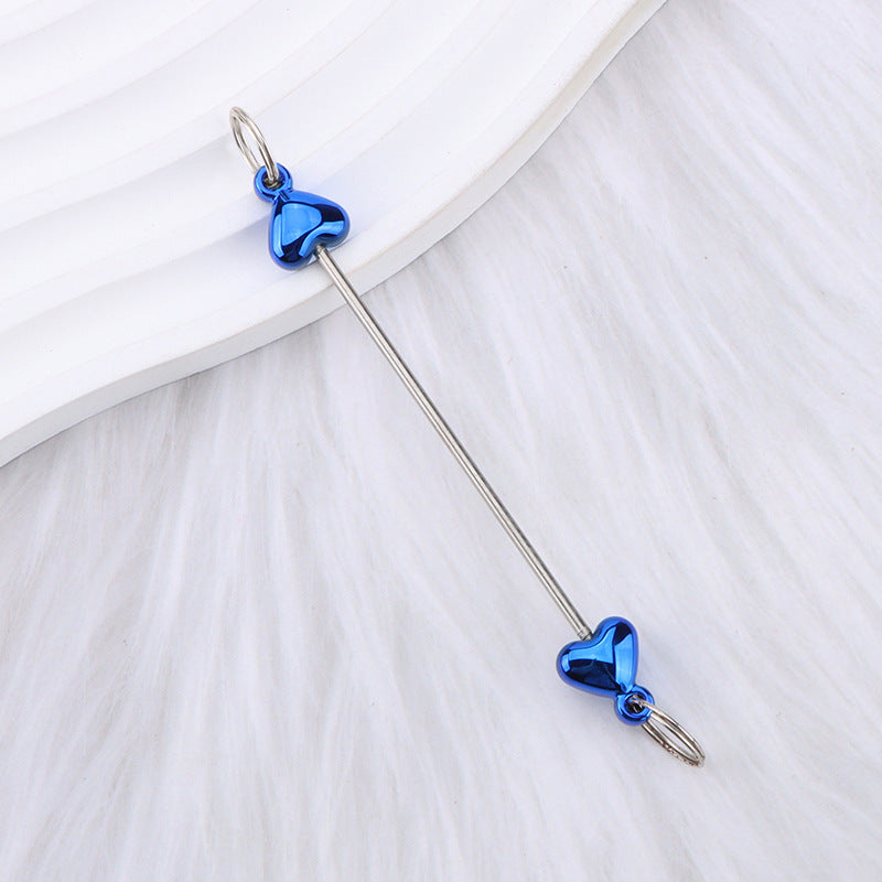 New love gourd flower star shape DIY beaded pole, metal keychain accessories pendant beaded pole