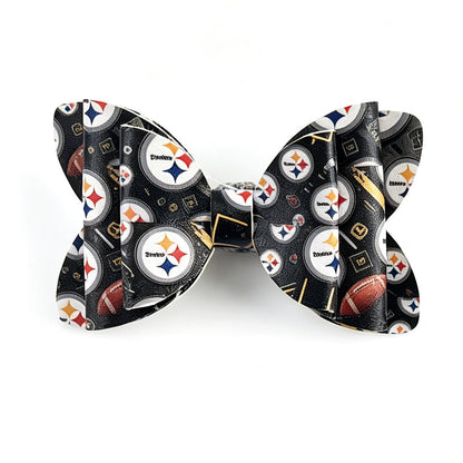 Cross-border fashion football team bow creative fashion PU beaded new DIY acrylic sugar loose beads