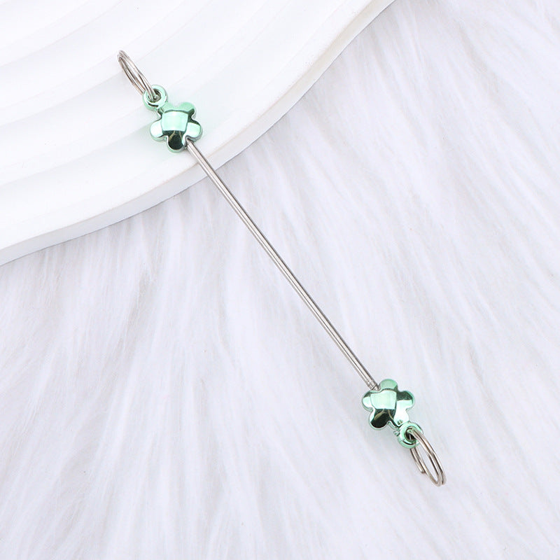 New love gourd flower star shape DIY beaded pole, metal keychain accessories pendant beaded pole