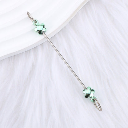 New love gourd flower star shape DIY beaded pole, metal keychain accessories pendant beaded pole