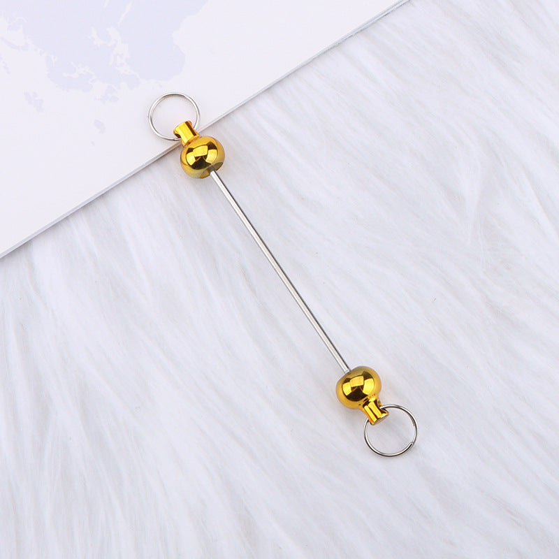 New love gourd flower star shape DIY beaded pole, metal keychain accessories pendant beaded pole
