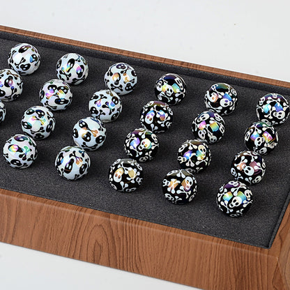 100Pcs Halloween black and white skull beaded DIY jewelry mobile phone chain bead pen and other handmade accessories