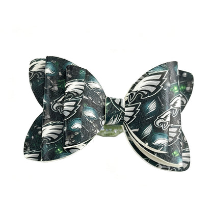 Cross-border fashion football team bow creative fashion PU beaded new DIY acrylic sugar loose beads