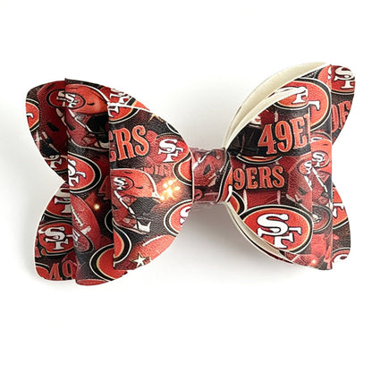Cross-border fashion football team bow creative fashion PU beaded new DIY acrylic sugar loose beads