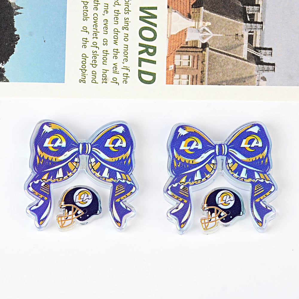 NFL NFL team bow pendant DIY bag pendant hairpin ballpoint pen decorative accessories beads