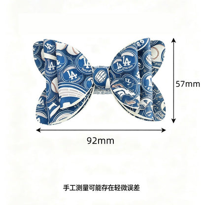 Cross-border fashion football team bow creative fashion PU beaded new DIY acrylic sugar loose beads