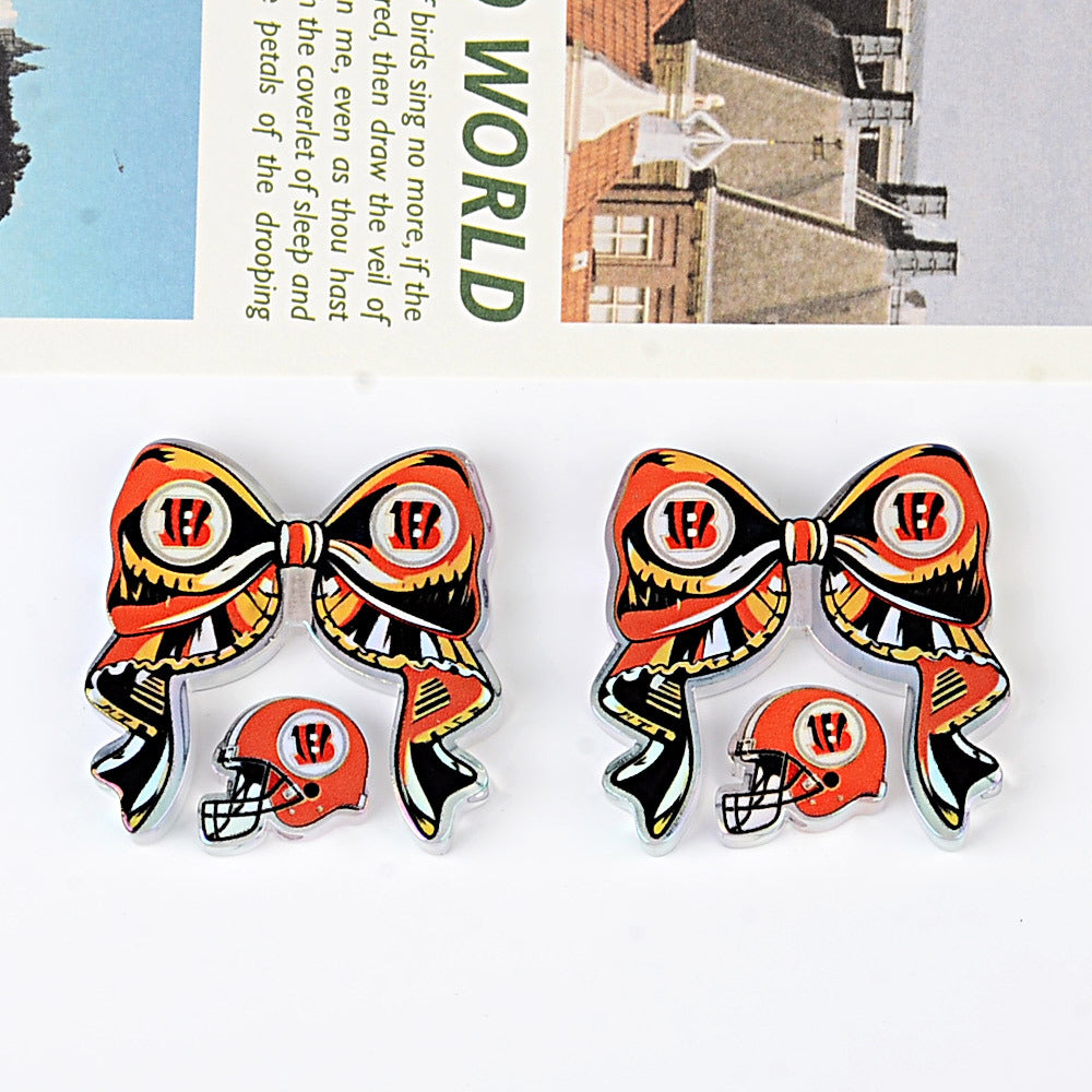 NFL NFL team bow pendant DIY bag pendant hairpin ballpoint pen decorative accessories beads