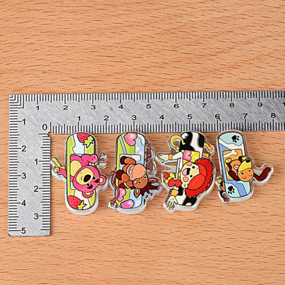 100Pcs Cartoon Toy Story Acrylic Skateboard Patch Beads Buzz Woody DIY Earrings Keychain Accessories