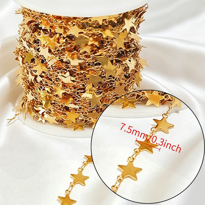 Stainless steel chain 18k real gold titanium steel necklace plain chain tail chain extension chain bracelet handmade jewelry accessories wholesale