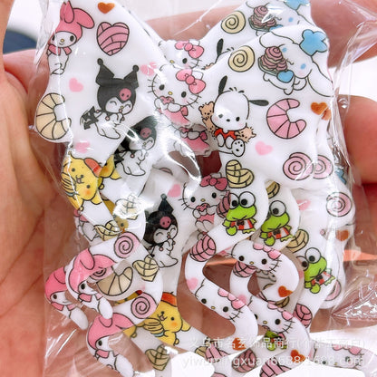 70*59mm双面印花飘带蝴蝶结燕尾蝴蝶结竖孔diy咕笔串珠笔包挂配件