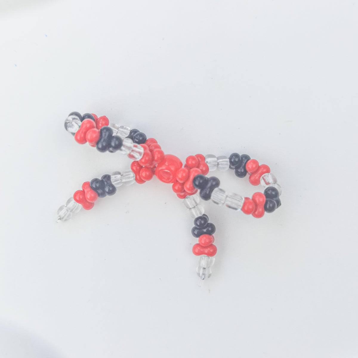 Versatile bow cute pen beaded DIY accessories mobile phone hanging beaded chain millet beads finished bow accessories