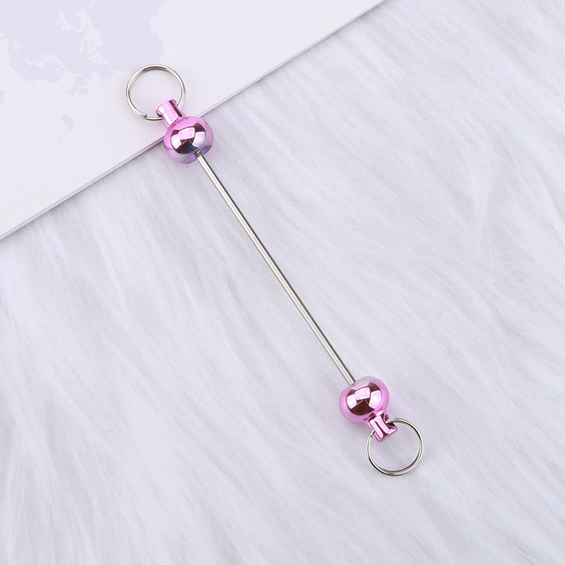 New love gourd flower star shape DIY beaded pole, metal keychain accessories pendant beaded pole